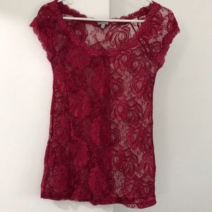 Red Lace T-shirt